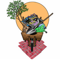 Gardening Wheel Barrel Design Cut Out