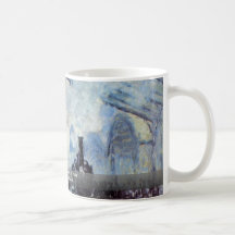 Gare Saint Lazare In Paris By Claude Monet Coffee Mug