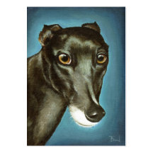 Garfiney Beauty - greyhound portrait Business Cards