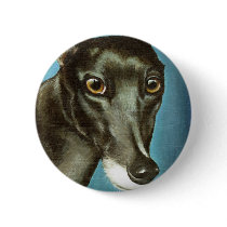 Garfiney Beauty - greyhound portrait Button