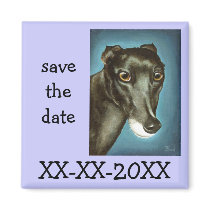 Garfiney Beauty - greyhound portrait Magnet