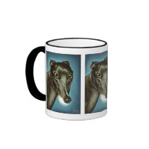 Garfiney Beauty - greyhound portrait Coffee Mug
