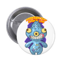 Gargona Blue Pinback Buttons