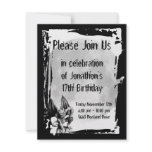 Gargoyle and Full Moon Gothic Birthday Invitation