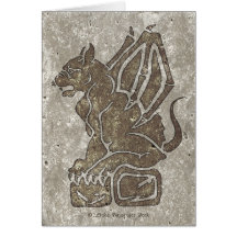 Gargoyle Stone Greeting Card