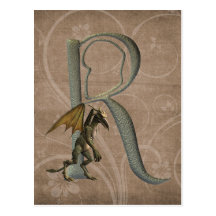 Gargoyles Monogram R Postcard