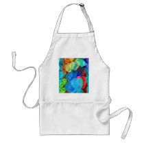 garlands of pastel coloured hearts apron