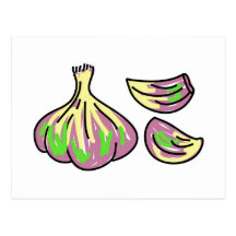 garlic postcard