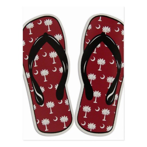 Garnet and Black Flip Flop Post Cards