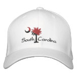 Garnet/Black South Carolina Palmetto Moon Embroide embroidered hats