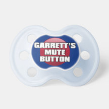 Garrett's Mute Button Baby Pacifiers