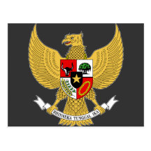 Garuda Pancasila, t Arms Indonesia, Indonesia Post Cards