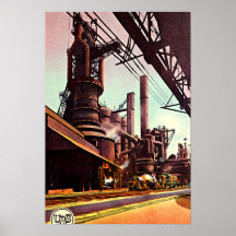 Gary, Indiana Blast Furnace 1930 Posters