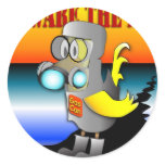 Gas Can Canary in HazMat suit stickers