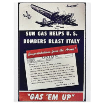 Gas 'Em Up, Sun Gas Helps U.S. Bombers Blast Italy Flyer