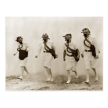 Gas Mask Drill, Scott Field, Illinois Postcards