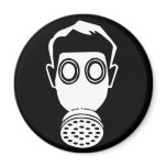 Gas Mask Fridge Magnets