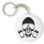 gas mask stencil logo keychains