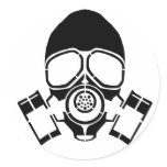 gas mask stencil logo stickers