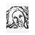 Gas Mask Woman postcards
