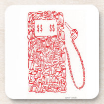 GAS PUMP - MINIFACES cork coasters