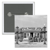 Gas station - Edcouch, Texas: 1939 Button