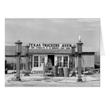Gas station - Edcouch, Texas: 1939 Card