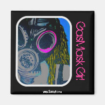 'GasMask Girl' Magnet