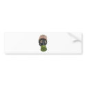 GasMaskMilitaryHata052409 bumper stickers