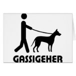 Gassigeher dog walker hund card
