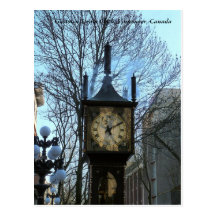 Gastown Steam Clock Postcard