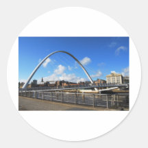 Gateshead Millennium Bridge Round Stickers