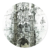 Gateway to Kings College Round Sticker