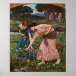 Gather Ye Rosebuds Poster By John W. Waterhouse