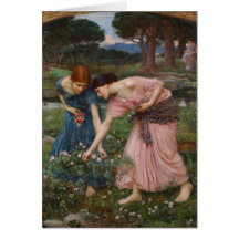 Gather Ye Rosebuds While Ye May - Waterhouse Greeting Card