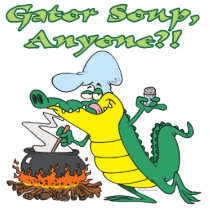 gator soup anyone funny alligator cooking cartoon acrylic cut out