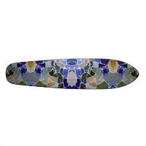 Gaudi Fractal Mirror Tiles skateboard