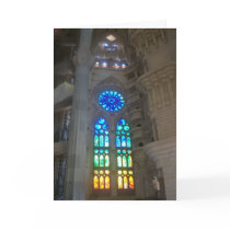 Gaudi - Sagrada Familia stained glass windows Card