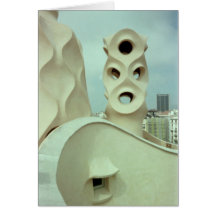 Gaudi sculpture (blank) greeting cards