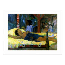 Gauguin art painting Tamari No Atua (Nativity) Postcards