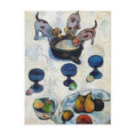 Gauguin Art Postcard: Still Life with 3 Puppies