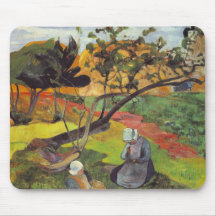 Gauguin; Landscape with Two Breton Women Mousepad