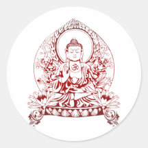 Gautama Buddha Round Sticker