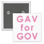 Gav for Gov Button pink