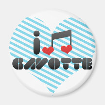 Gavotte fan refrigerator magnet