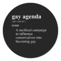 GAY AGENDA DEFINITION stickers