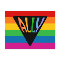Gay Ally Triangle Postcards