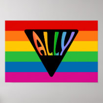 Gay Ally Triangle Posters