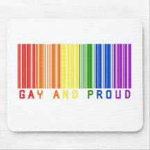 Gay and Proud  Bar Code Mouse Pad