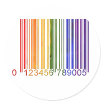 Gay Barcode 2 Round Stickers